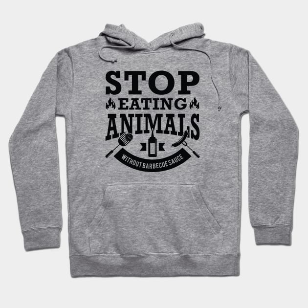 Stop Eating Animals Hoodie by LuckyFoxDesigns